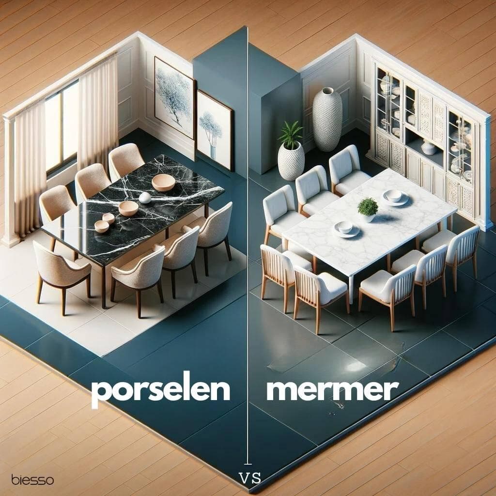 Mermer vs Porselen